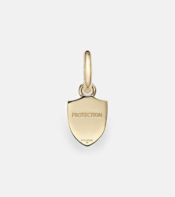 Protection Petite Chubby 18kt gold hoop earring with diamonds | FoundRae