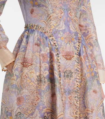 Rebellion linen and silk midi dress | Zimmermann