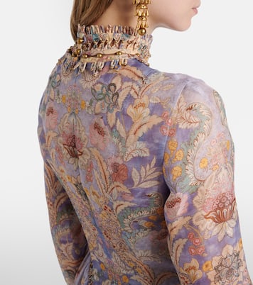 Rebellion linen and silk midi dress | Zimmermann