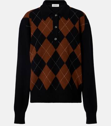 Argyle wool polo sweater | Róhe