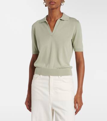 Polo Clay de algodón y seda cropped | Altuzarra