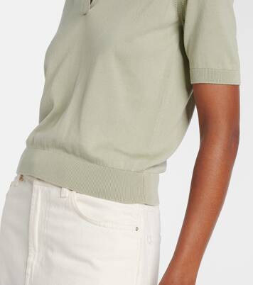 Polo Clay de algodón y seda cropped | Altuzarra