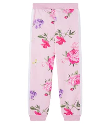 Floral cotton-blend sweatpants | Monnalisa