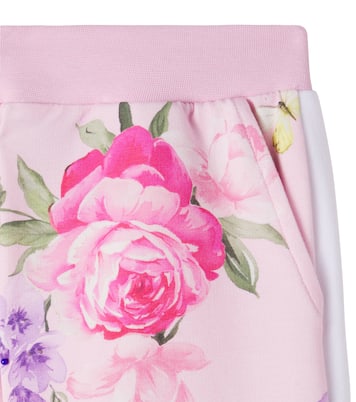 Floral cotton-blend sweatpants | Monnalisa