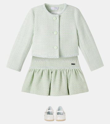 Veste Bon Ton en bouclé de coton mélangé | Monnalisa