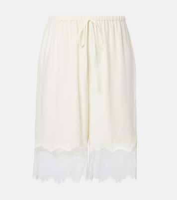 Bermuda-Shorts Verano aus Seidensatin mit Spitze | Staud