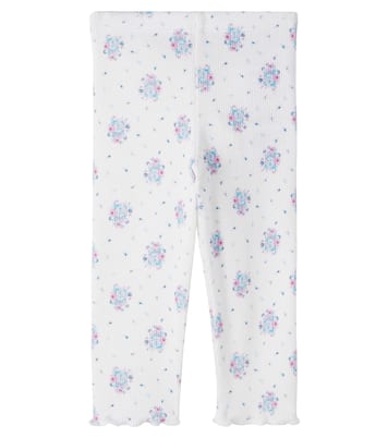 Baby floral cotton-blend leggings | Louise Misha