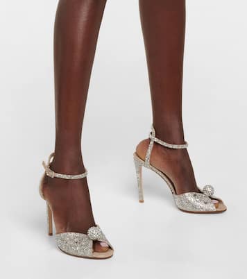 Sandali Sacora 100 in suede con cristalli | Jimmy Choo