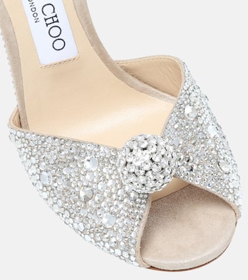 Sandali Sacora 100 in suede con cristalli | Jimmy Choo