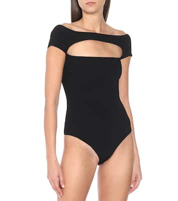 Talie cutout off-shoulder bodysuit | Khaite
