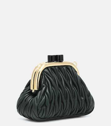 Pochette Miu Belle Mini en cuir matelassé | Miu Miu
