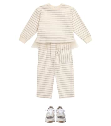Gestreifter Pullover aus Baumwolle | Brunello Cucinelli Kids