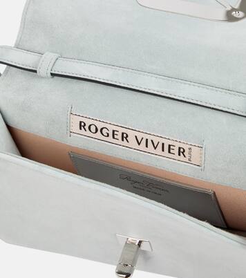 Viv' Choc embellished suede shoulder bag | Roger Vivier