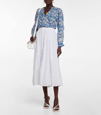 Wynne broderie anglaise midi skirt | Velvet