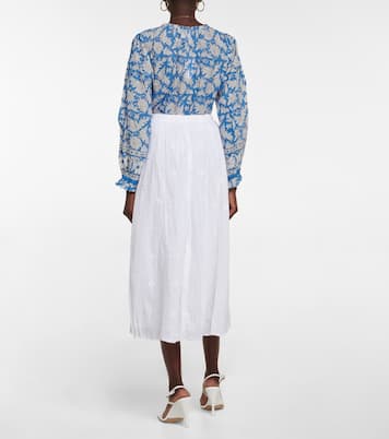 Wynne broderie anglaise midi skirt | Velvet