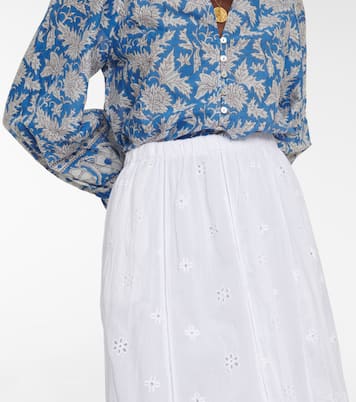 Wynne broderie anglaise midi skirt | Velvet