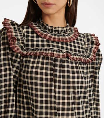 Robe Elm en coton à carreaux | Ulla Johnson