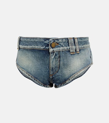 Shorts di jeans con cristalli | Alessandra Rich