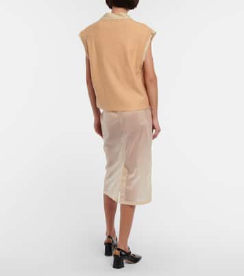 Camicia in cotone e seta con stampa | Maison Margiela