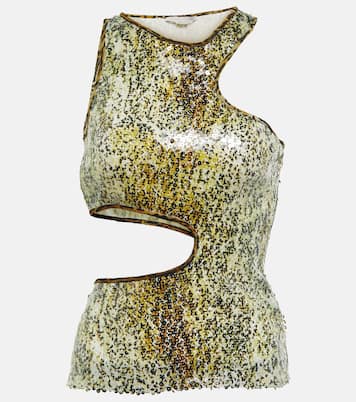 Tank top con cut-out e paillettes | Stella McCartney