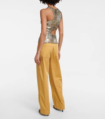 Tank top con cut-out e paillettes | Stella McCartney