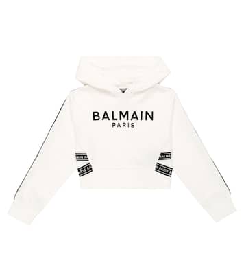 Sudadera con capucha de algodón con logo | Balmain Kids