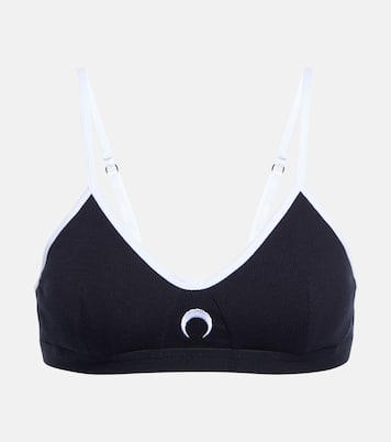 Bralette in misto cotone con logo | Marine Serre
