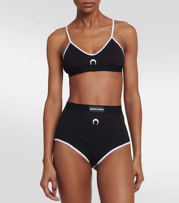 Bralette in misto cotone con logo | Marine Serre