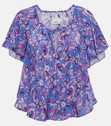Penelope printed silk-blend top | Isabel Marant