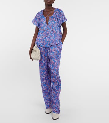 Penelope printed silk-blend top | Isabel Marant