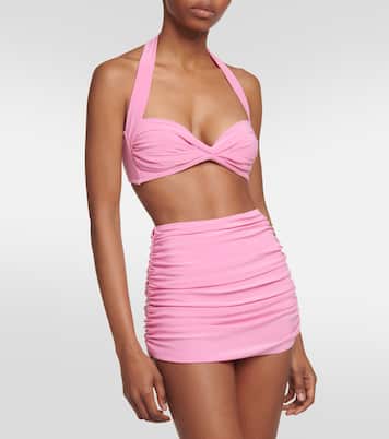 Bill ruched bikini top | Norma Kamali