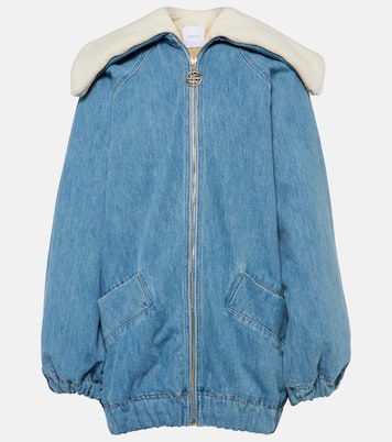 Bomberjacke aus Denim und Faux Shearling | Patou
