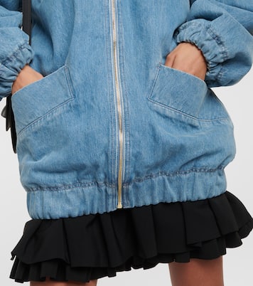 Bomberjacke aus Denim und Faux Shearling | Patou