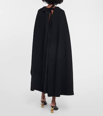 Cape-detail crêpe  midi dress | Roksanda