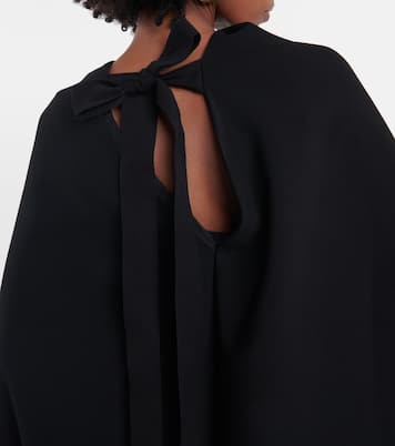 Cape-detail crêpe  midi dress | Roksanda