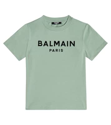 로고 코튼 저지 티셔츠 | Balmain Kids