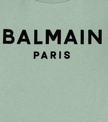 로고 코튼 저지 티셔츠 | Balmain Kids