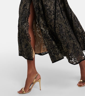 Castora strapless lace midi dress | Costarellos
