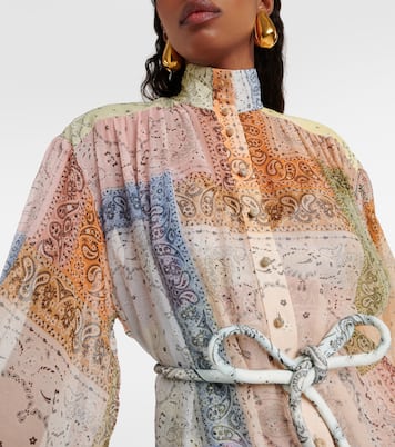 Matchmaker bandana cotton and silk minidress | Zimmermann