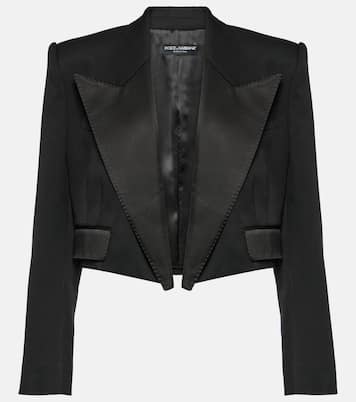 Blazer cropped in lana e seta | Dolce&Gabbana