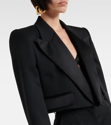 Blazer cropped in lana e seta | Dolce&Gabbana