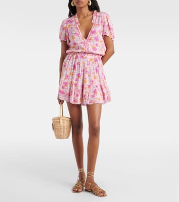 Vestido corto de algodón floral | Poupette St Barth