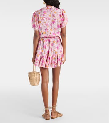 Vestido corto de algodón floral | Poupette St Barth