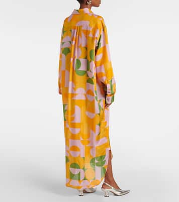 Abito chemisier in seta con stampa | Dries Van Noten
