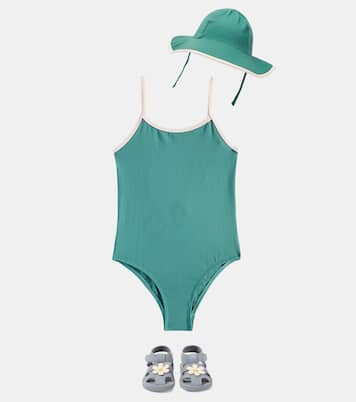 Cappello Bowie in seersucker con fiocco | Konges Sløjd