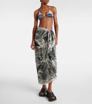 Printed beach cover-up | Jean Paul Gaultier