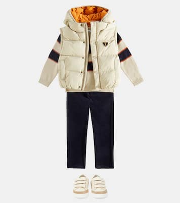 Pullover Branco in lana a righe | Bonpoint