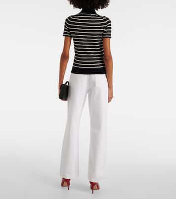 Leanna striped cashmere polo sweater | Nili Lotan
