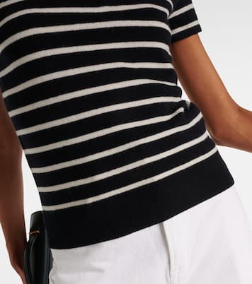 Leanna striped cashmere polo sweater | Nili Lotan
