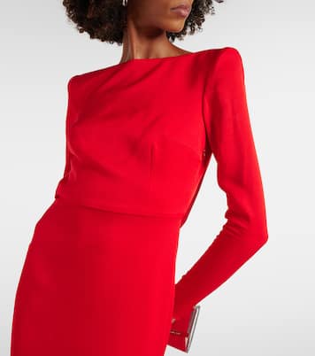 Gathered satin gown | Alex Perry